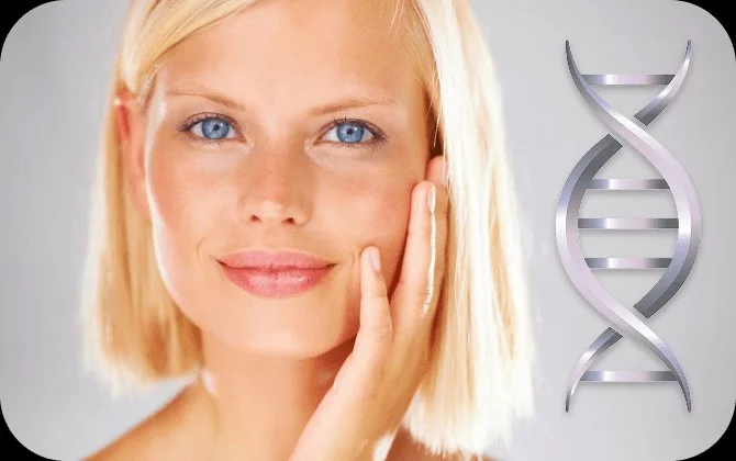 Woman with radiant, healthy-looking skin